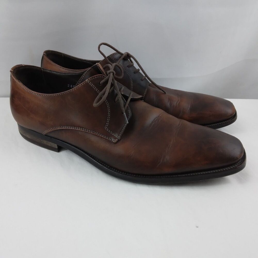 To Boot New York Adam Derrick Brown Leather Oxford Italy Men's Size 9.5 READ